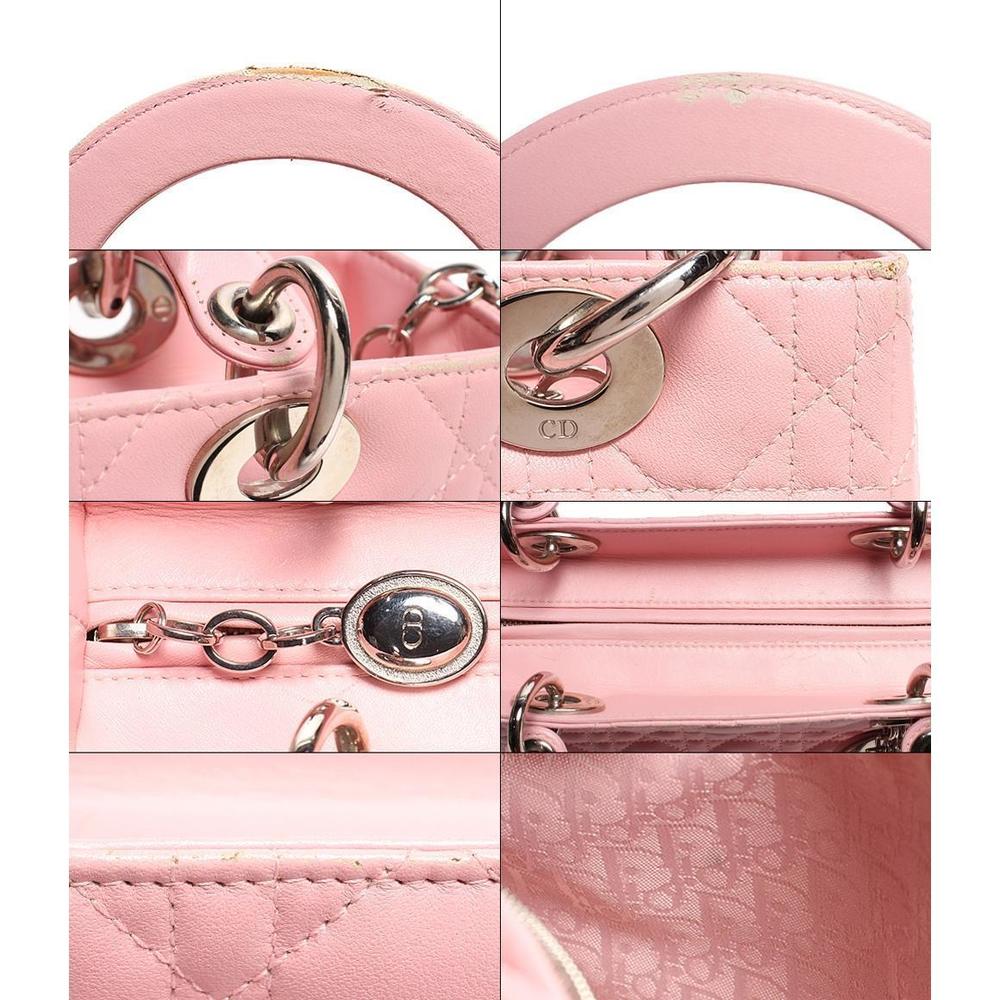 Christian Dior Lady Dior Cannage handbag leather - Picture 7 of 8